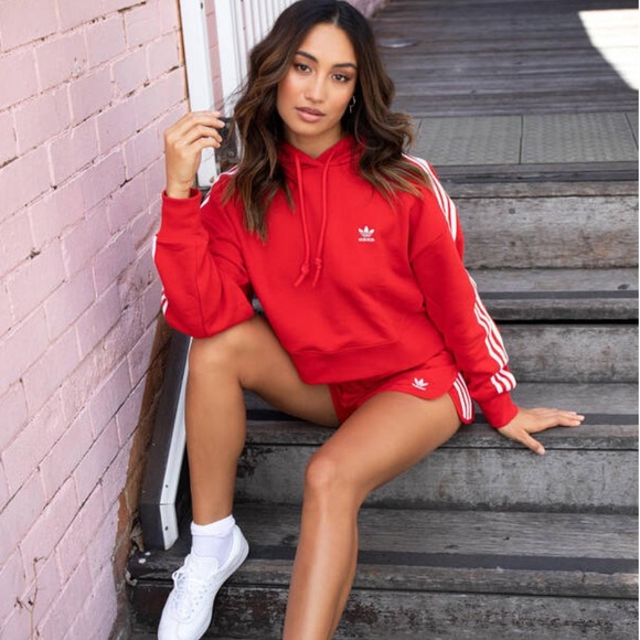 Adidas Adicolor Cropped Hoodie - Picture 5 of 15